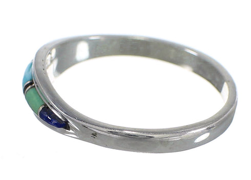 Multicolor Southwest And Sterling Silver Ring Size 8-1/4 QX78147